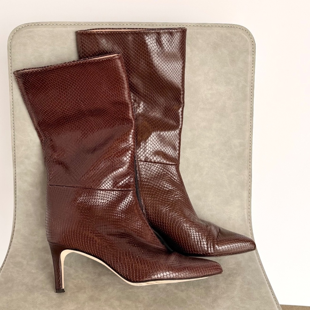 INEZ Mila Regular price $455 in Espresso Snake Emboss - Picture 4 of 8